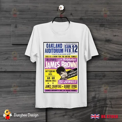 $9.52 • Buy James Brown Oakland Auditorium Poster Soul Funk Cool Vintage T Shirt B249