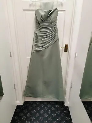 Tiffanys Barbara Size 4 Evening Dress Bridesmaids Prom Green Sage Celery BNWT • £19.99
