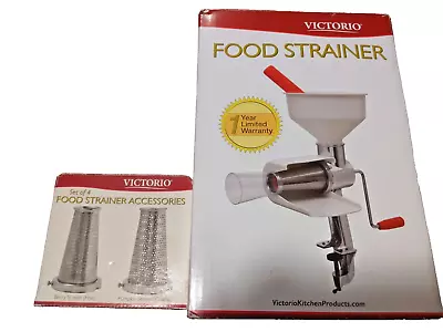 Victorio VKP250 Deluxe Food Strainer Sauce Maker & Extra Strainer Accessories • $60