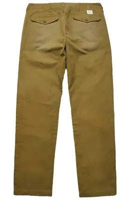 American D0uble RL  Moleskin Logo  Straight Chino Pants Trousers Khaki W33/32 • $119