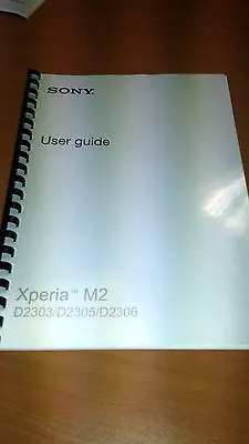 Sony Xperia M2 Printed Instruction Manual User Guide 117 Pages • £14.99