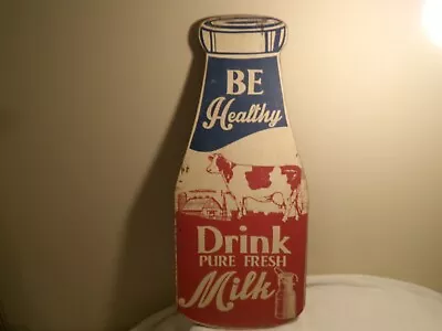 Vintage Milk Bottle Advertising Plaque Sign • $30