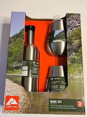$15.75 • Buy Ozark Trail Wine Set Outdoor Camping Equipment Vacuum Insulated Wine Bottle New 