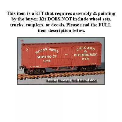 2 - 36' Truss Rod Wood Box Cars - Kit - N Scale: Fns #fnr-2102 • $16.95