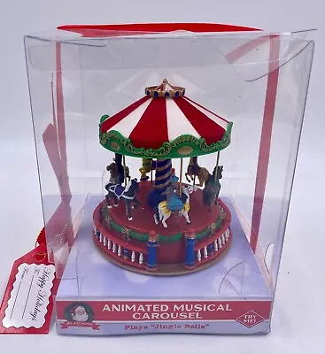 Mr. Christmas Animated Musical Carousel - MINT In Box - Plays Jingle Bells - 4  • $6.30