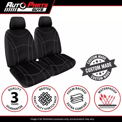 Neoprene Front Seat Covers Fits Nissan Navara D40 RX Dual Cab 12/05-02/09 • $169.99