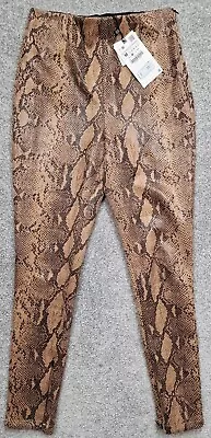 Zara Snake Print Womens Trousers Size Medium Smart Casual Skinny • $17.39