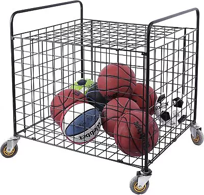 Sports Ball Storage Cart With Jumbo Industrial Wheels Commercial Grade • $206.99