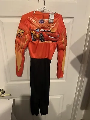 Disney Cars Lightning Mcqueen Muscle Costume Child Size Medium 7/8 Suit Only • $21.99