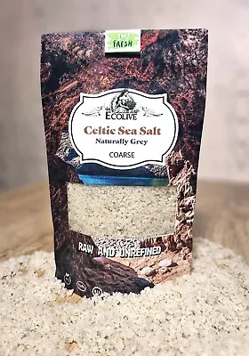 Organic RAW Coarse CELTIC SEA SALT  82 Minerals  Magnesium + Electrolytes - 150g • £9.95