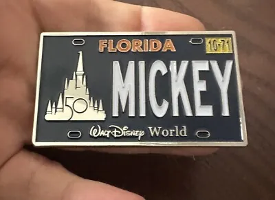 Walt Disney World 50th Anniversary Mickey Florida License Plate Challenge Coin • $40