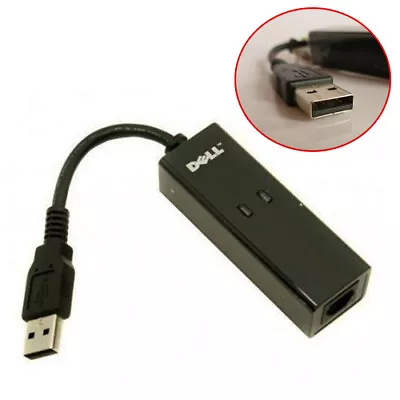 £47.99 • Buy Dell USB External 56K Cat Modem Fax Narrowband RD02-D400 Windows 7 8 10 XP Vista