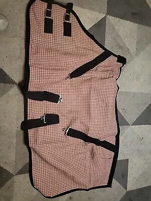 £18 • Buy 4ft Waffle Rug Stable Travel Pink Check 