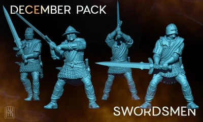 £14 • Buy Lord Of The Rings Clansmen X4 Swan Knights Dol Amroth Proxies 3D Printed