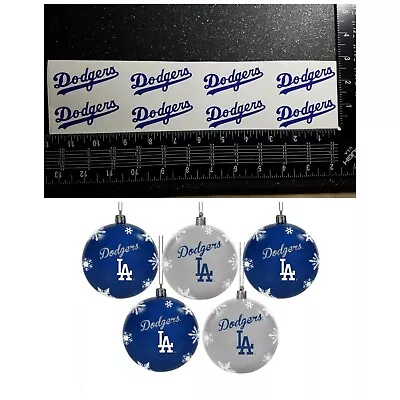 8 LA DODGERS VINYL Decals To Make Your Own Projects  (Ornaments Not Included) • $4.99