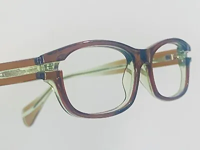 Face A Face Bliss 1 Eyeglasses Unique Color Chestnut Green & Ice NEAR MINT 50mm • $79