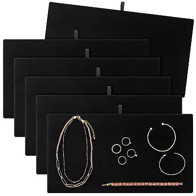6 Pack Velvet Jewelry Display Tray For Selling And Displaying Necklaces 14 In • $22.99