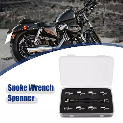 5.0-6.8 Motorcycle Motorbike Spoke Wrench Set Buckled Wheel Tool Black • $18.49