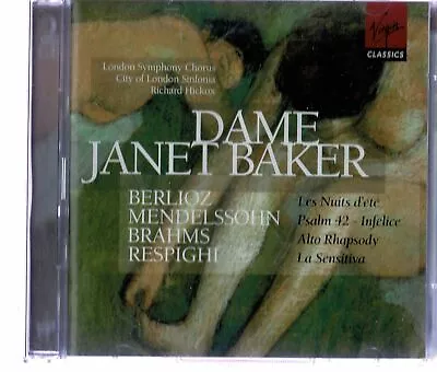 Virgin Classics 2 Cd Janet Baker - Berlioz Mendelssohn Respighi Brahms • £5.40