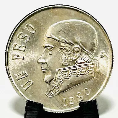 Mexico ~ 1 Un Peso ~ 1980 ~ Jose Morelos ~ AU ~ KM#460 • $2.50