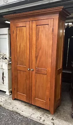 LARGE 18th C. EARLY PINE 2 DOOR CUPBOARD • $2350