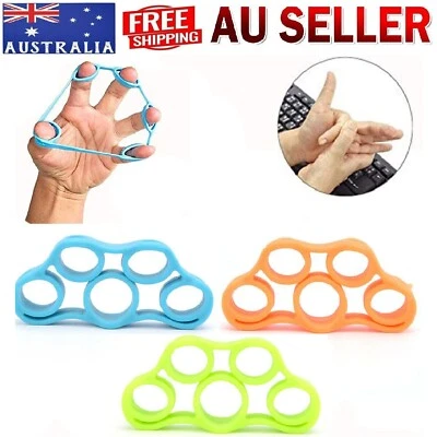 $7.99 • Buy Finger Exerciser Strengthener Forearm Grip Trainer Hand Resistance Workout Band