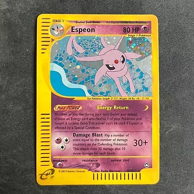 Espeon H9/H32 Aquapolis Holo Rare Pokemon Card Near Mint • $208.44