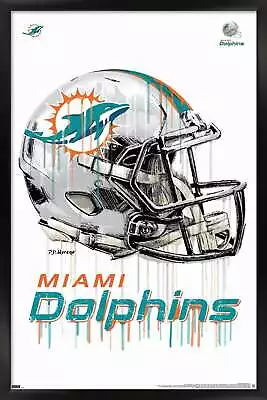 NFL Miami Dolphins - Drip Helmet 20 Poster • $22.99