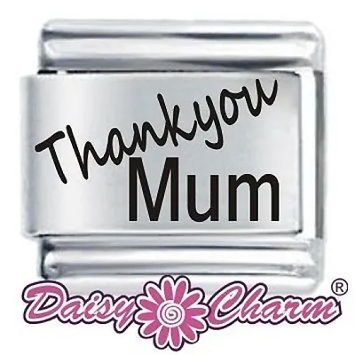 THANK YOU MUM * Daisy Charm For 9mm Italian Modular Charm Bracelets • £4.36