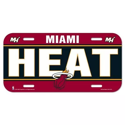 Miami Heat Wincraft NBA Plastic License Plate FREE SHIP! • $11.99