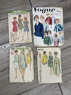 Vintage 1960s  Vogue And Simplicity Women’s Sewing Pattern Lot • $15.95