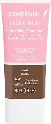 COVERGIRL Clean Fresh Skin Milk Foundation Dark 1 Count 640 - DARK • £5.27