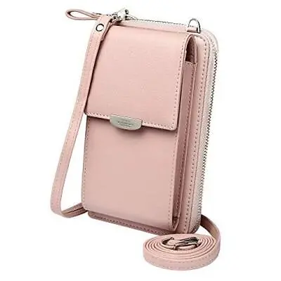  Small Crossbody Bag Cell Phone Purse Wallet A- Pink Zipper Upgraded Version • $33.65