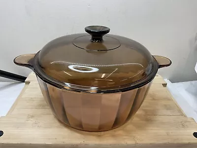 Vision USA 4.5 L Pyrex Lid Dutch Oven Crock Pot • $39.99