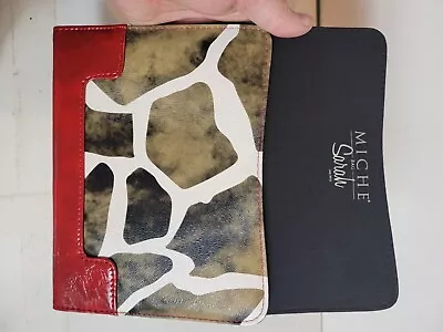 Miche Bag Sarah Shell Handbag Purse Cover Red With Giraffe Design NWOT • $12.53