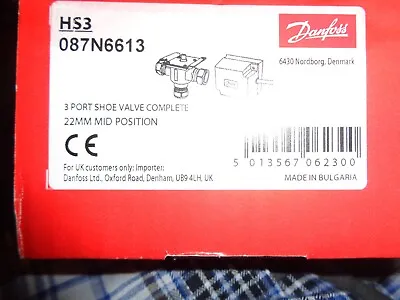 Danfoss Hs3 22mm 3 Port Valve Hsa3 Actuator & Hsv3 Body 087n6613 (o) • £39.35