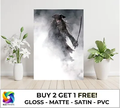£15 • Buy Jack Sparrow Pirates Classic Movie Large Poster Art Print Gift Multiple Sizes