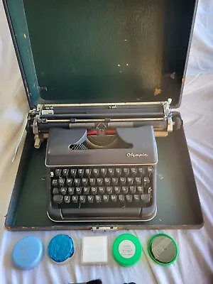 Vintage Olympia Deluxe Typewriter In Hard Case With Accessories • £75