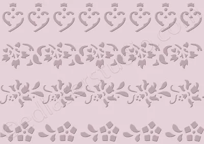 Border Lace Stencil Vintage Shabby Chic Wedding Cake Furniture Fabric Craft BO16 • £4.99