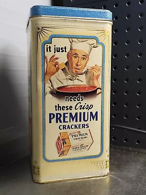 Vintage 1990s Nabisco Thin Crisp Premium Saltine Crackers Tin Collectors Choice • $0.01