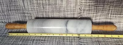 Vintage Marble Stone Rolling Pin 18” Dough Roller Heavy Duty  10 In Stone Roller • $11