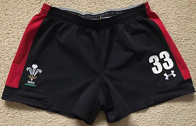 030 Genuine Wales WRU #33 Players Rugby Union Shorts On Field Mens Size XL VGC • £61.88