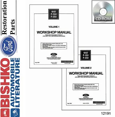 1997 Ford F150-F250 (No Diesel) Truck Shop Service Repair Manual CD Engine OEM • $39.99