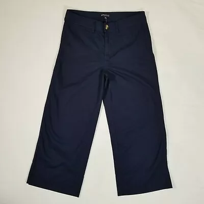 J. Crew Mercantile Pants Womens Size 6 Blue Wide Leg Cropped. • $21.59