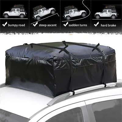 Universal Car Roof Top Rack Cargo Bag Storage Luggage Carrier Travel Waterproof~ • $17.59