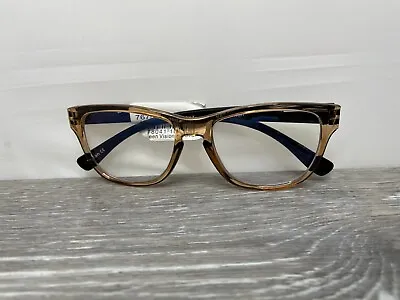 ICU Eyewear Screen Vision Blue Light Filtering Glasses Taupe/Black Large Oval • $17.95
