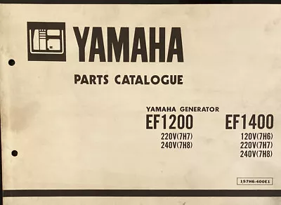 Yamaha Genuine-parts Book  EF1200 EF1400 GENERATOR   1986 • $30