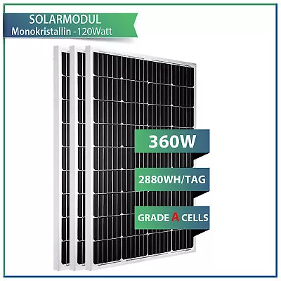 120W 240W 300W Mono Solar Panel Kit 12V For Off Grid Caravan RV Power Boat • £230.60