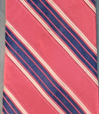 Tommy Hilfiger Magenta Royal Blue Stripe    Tie! Za2d60 • $10