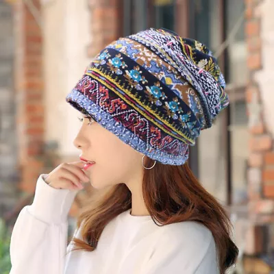 Men Women Paisley Beanie Hat Elastic Soft Multi-Use Neck Scarf Bandana Skull Cap • $6.99